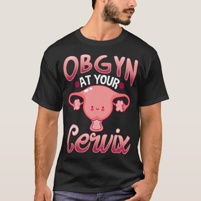 Camiseta Obstetricista Cute Cervi Médica de ginecología (Anverso)