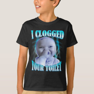Camiseta Obstruí tu inodoro meme divertido de bebé de ia ro
