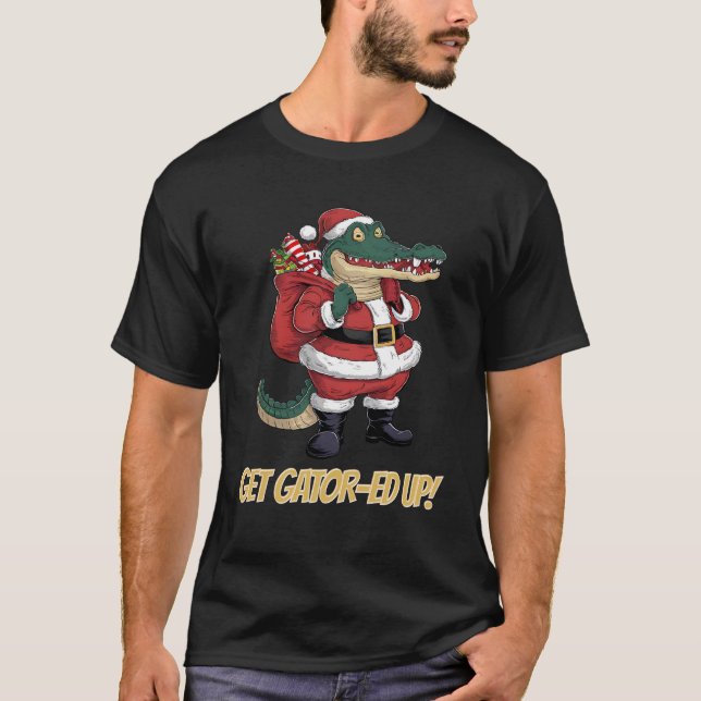 Camiseta Obtén a Gator Ed Up Alligator Navidades (Anverso)