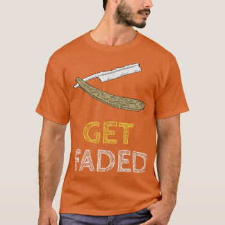 Camiseta Obtén El Faded Barber Hair Funny Elegante Hairdres