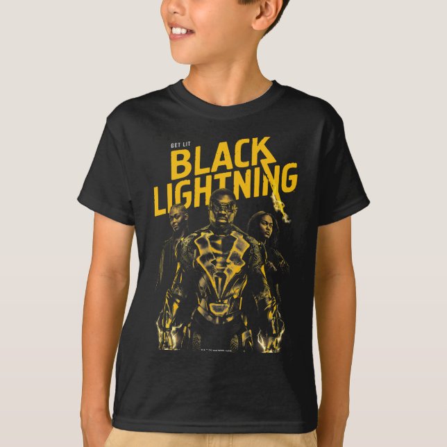 Camiseta Obtén luz - Black Lightning (Anverso)