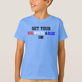 Camiseta Obtén Tu Blanco Rojo En Estados Unidos