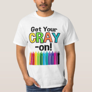Camiseta Obtén tu blog Cray On Rainbow Crazy Crayon Art Tea