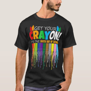 Camiseta Obtén tu Crayon 100 Day Of School Student Cray