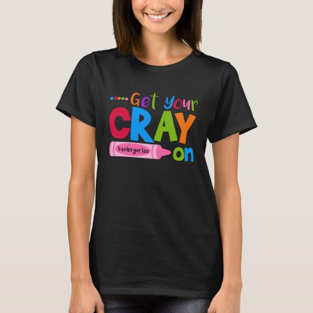 Camiseta Obtén Tu Crayón De Kindergarten (Anverso)