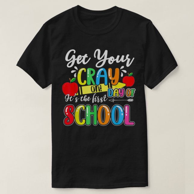 Camiseta Obtén tu grito en el primer día de clase de estudi (Diseño del anverso)