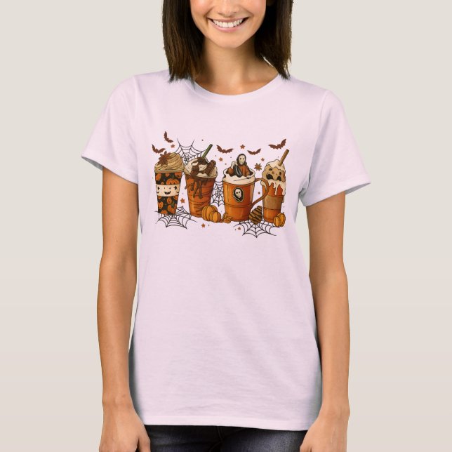 Camiseta Obtén tu refrescante solución de café con el hilo  (Anverso)