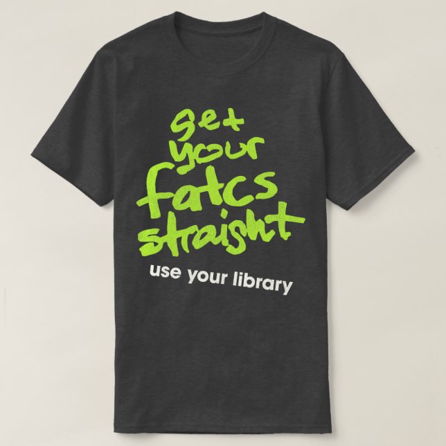 Camiseta Obtén tus datos directamente usa tu biblioteca (Diseño del anverso)