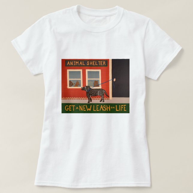 Camiseta Obtén una nueva correa en la vida (Diseño del anverso)