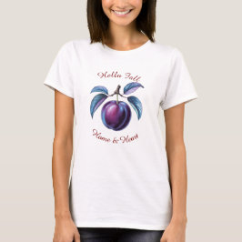 Camiseta Obtención de otoño de arte de frutas con texto Per
