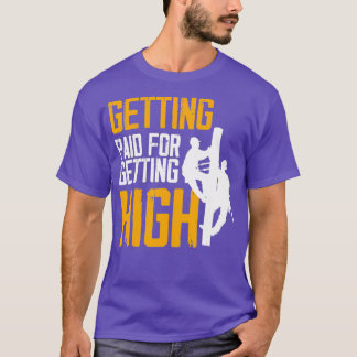 Camiseta Obtención De Un Alto Trabajador Lineal Gracioso