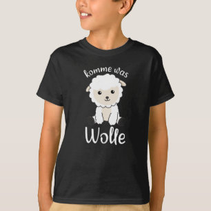 Camiseta Obtener algo lana Funny Oveja Palabra de juego