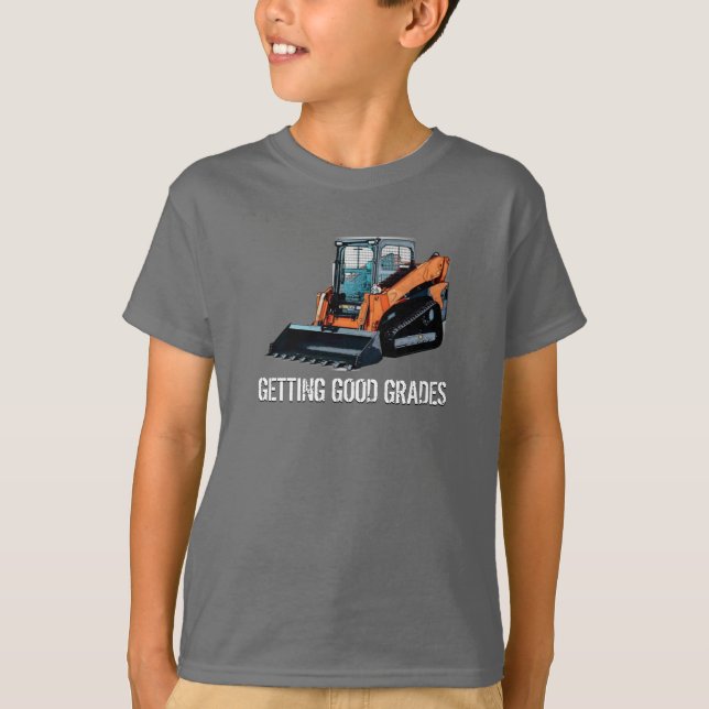 Camiseta Obtener buenas notas (con un controlador de skid) (Anverso)