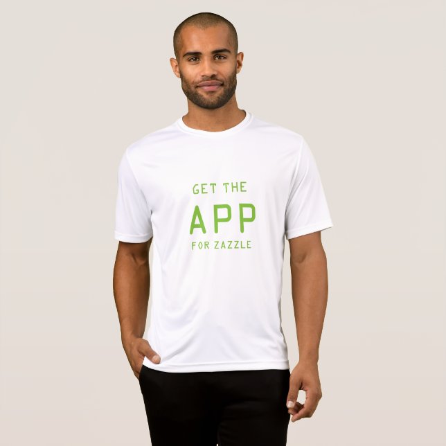 CAMISETA OBTENER LA APLICACIÓN EN ZAZZLE (Anverso completo)