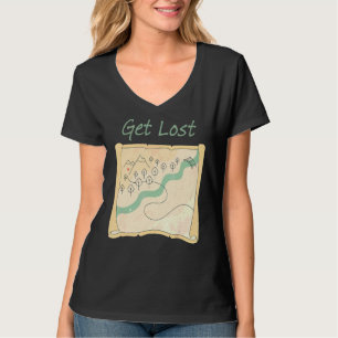 Camiseta Obtener mapa perdido senderismo Adventure Nature T