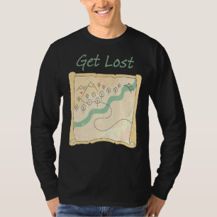 Camiseta Obtener mapa perdido senderismo Adventure Nature T