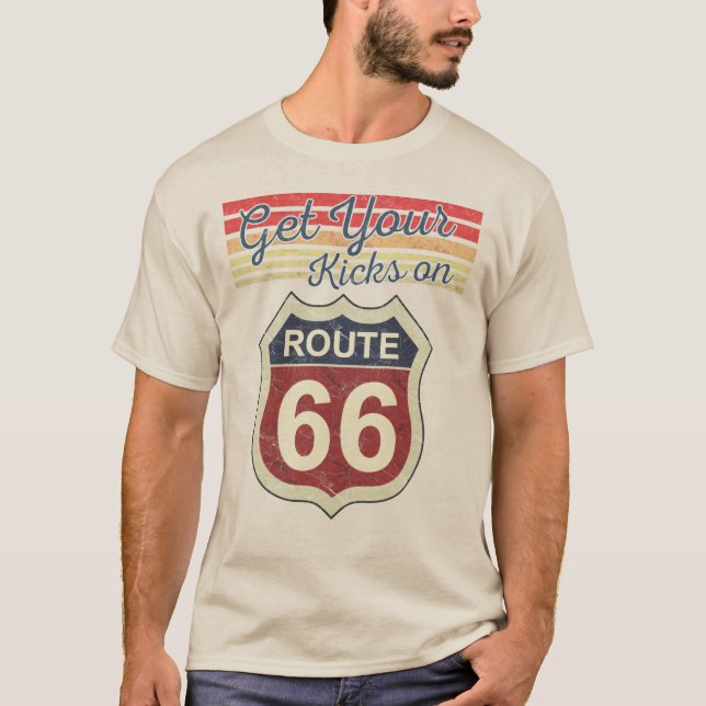 Camiseta Obtener sus patadas - Ruta 66 - T-S con problemas  (Anverso)