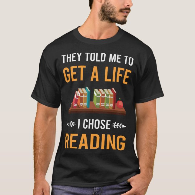 Camiseta Obtener una vida leyendo libros (Anverso)