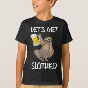 Camiseta Obtengamos Cerveza Tragada Tomando Sloth Cita Grac