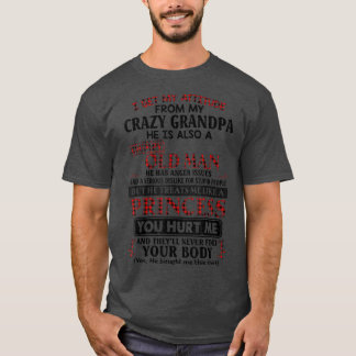 Camiseta Obtengo Mi Actitud De Mi Loco Abuelo Rojo