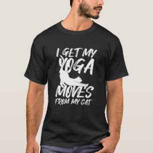 Camiseta Obtengo mi movimiento de yoga de mi gato felino fe