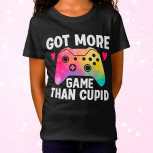 Camiseta Obtuve más juego que el juego de video Cupid Valen