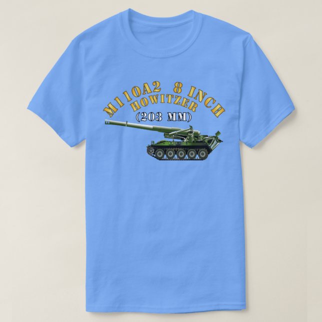 Camiseta Obús M110A2 de 8 pulgadas de 203 mm X (Diseño del anverso)