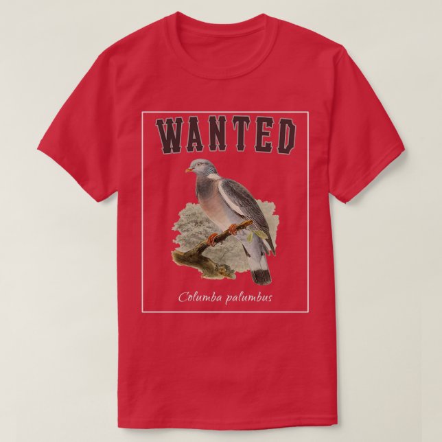 Camiseta OBV Wanted Columba palumbus (Diseño del anverso)