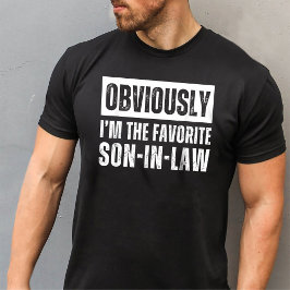 Camiseta Obviamente soy el favorito gracioso de los suegros