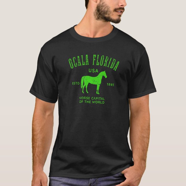Camiseta Ocala Florida EE.UU. Capital Horal en problemas Ec (Anverso)
