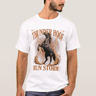 Camiseta occidental de caballo con pezuña de truen
