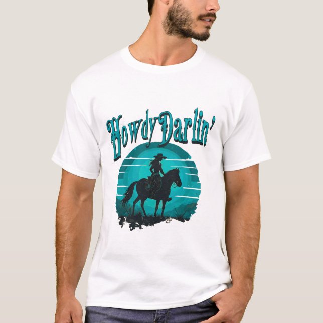 Camiseta Occidental de Howdy Darlin - Suns retro d (Anverso)