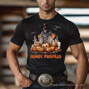 Camiseta occidental de vaquero espeluznante calaba