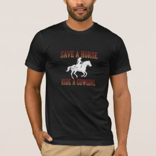 Camiseta occidental 'Salva un Caballo Monta a una