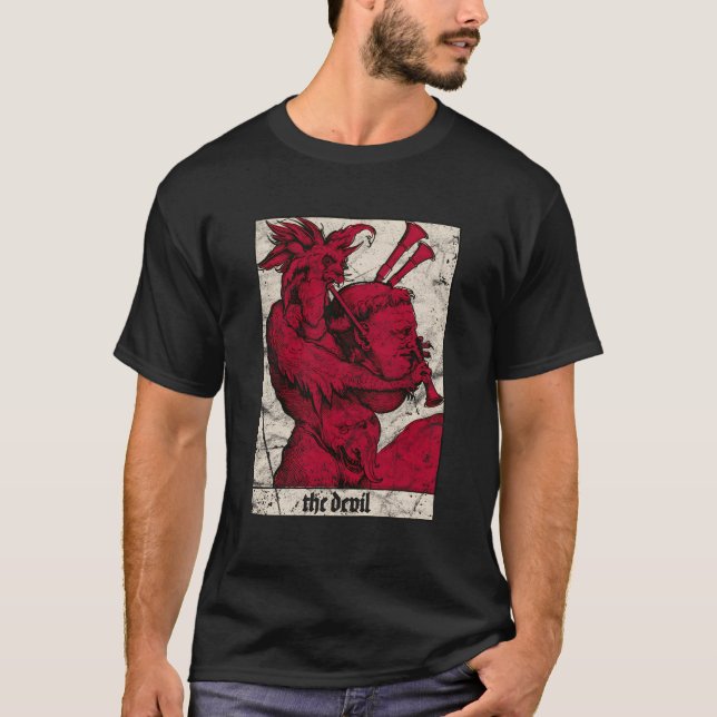 Camiseta Occult Baphomet El Devil Medieval Satan Antichris (Anverso)