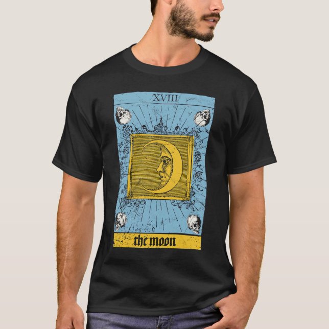 Camiseta Occult Baphomet Tarot Card The Moon Devil Gothic V (Anverso)