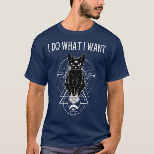 Camiseta Occult Cat Lover Hago Lo Que Quiero Gótico