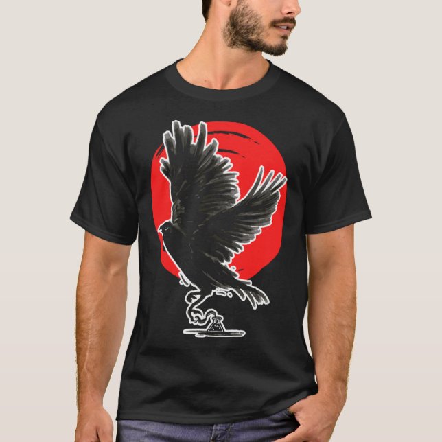 Camiseta Occult Crow Gothic Baphomet Raven Emo Witchcraft (Anverso)