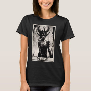 Camiseta Occult Dark Art Horror La tarjeta Tarot del diablo