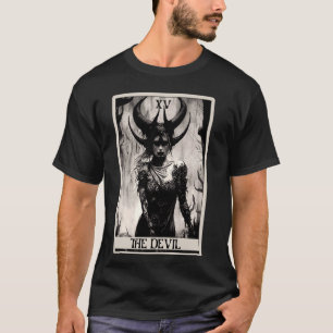 Camiseta Occult Dark Art Horror La tarjeta Tarot del diablo