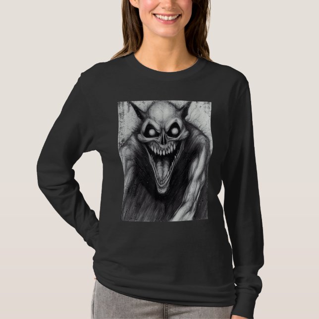 Camiseta Occult Dark Horror Satanic Cat Demon Unholy Grunge (Anverso)