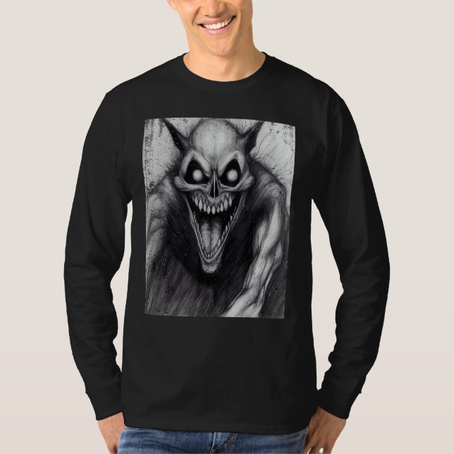 Camiseta Occult Dark Horror Satanic Cat Demon Unholy Grunge (Anverso)