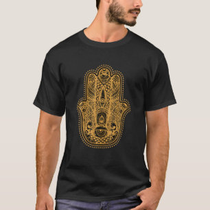 Camiseta Occult Hamsa Hand Evil Eye Fatima Moon Witchcraft