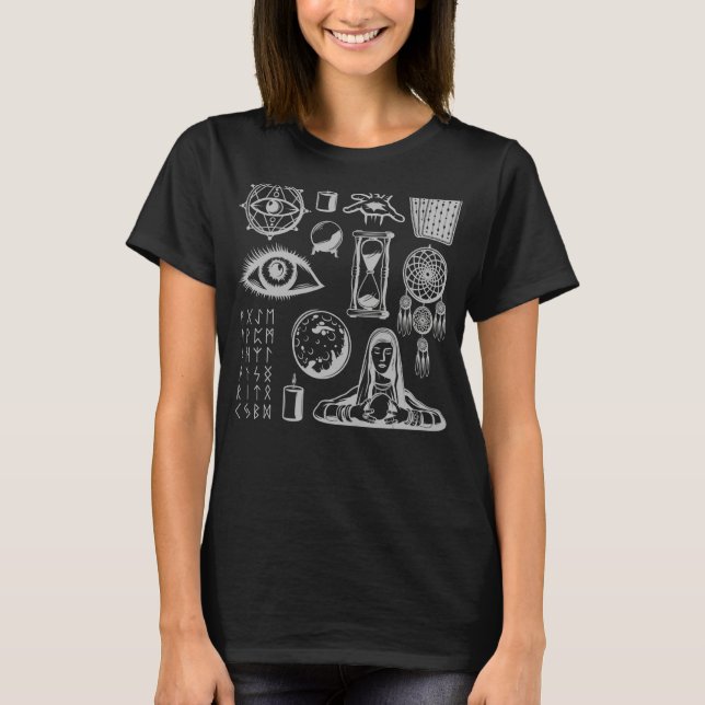 Camiseta Occult Magic All Seeing Eye Witchcraft Crystal Dre (Anverso)