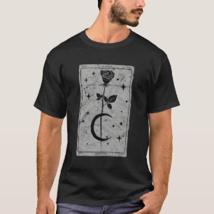 Camiseta Occult Tarot Karte La Luna Gothic Moon Rosa Witche
