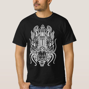 Camiseta Occult Tower Demon - Arte gótico oscuro de simetrí