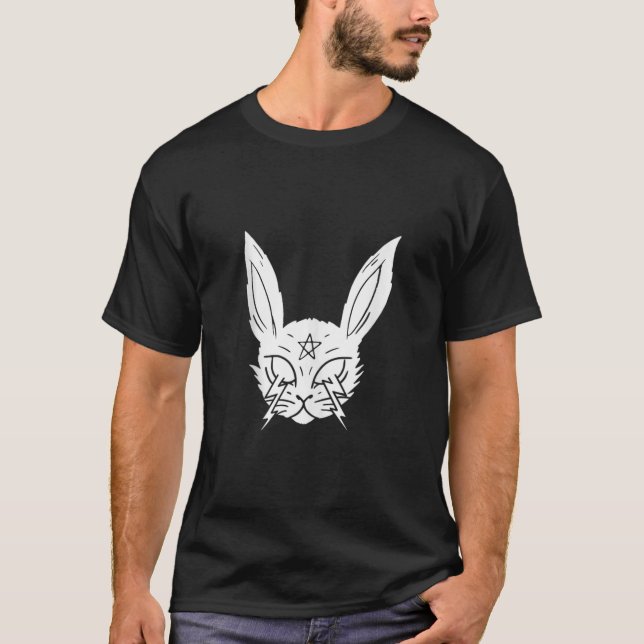 Camiseta Occult Witchcraft Gothic Cat Sacred Geometry Dark  (Anverso)