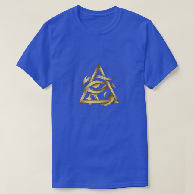 Camiseta Occultismo de geometría sagrada en los ojos egipci (Diseño del anverso)