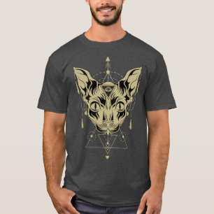 Camiseta Occultismo Gato egipcio agudo oculto gato