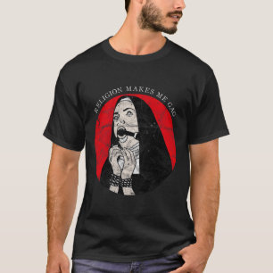 Camiseta Occulto anticrista gótico Nun Satan Devil Bl